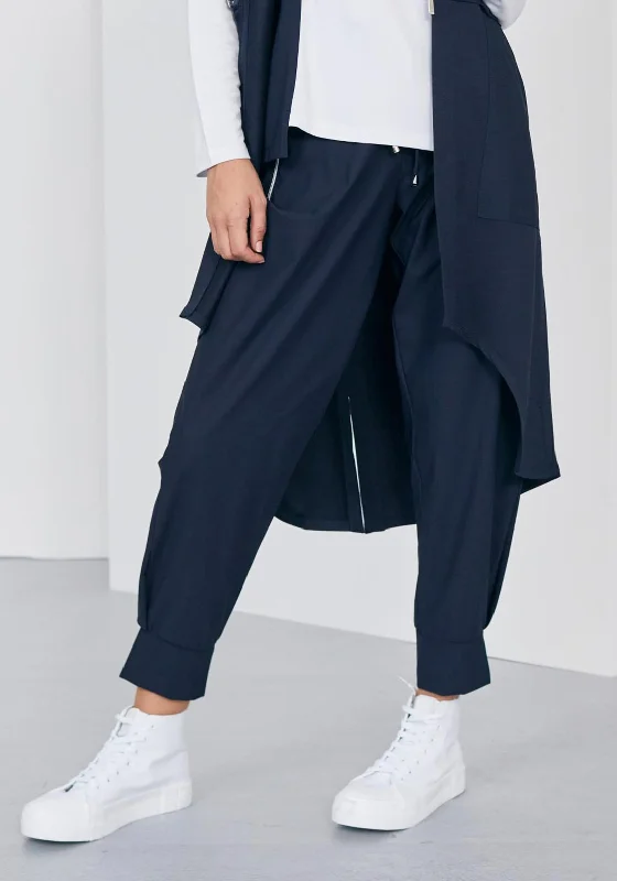 Naya Cuffed Casual Trousers, Navy