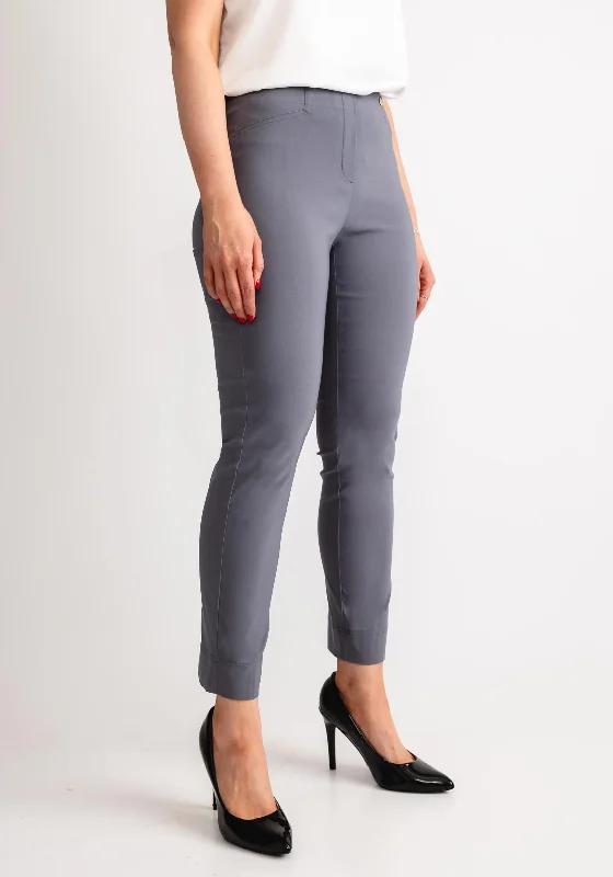 Robell Rose 09 Ankle Grazer Trousers, Slate Grey