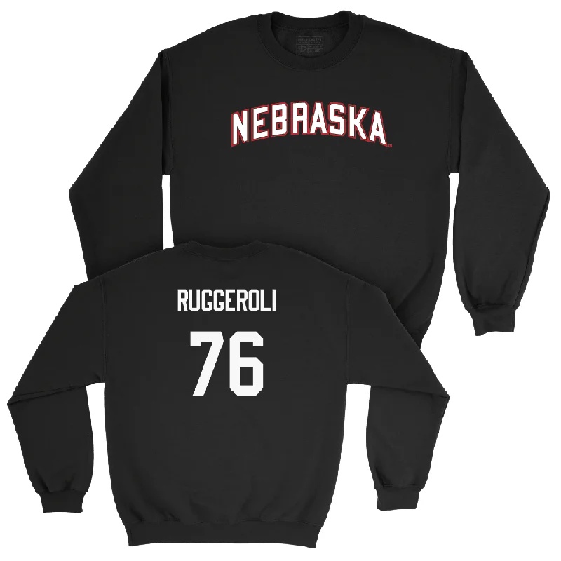 Football Black Nebraska Crew  - Xander Ruggeroli