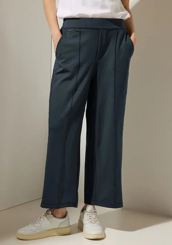 Street One High Waist Culotte Trouser, Cool Vintage Green