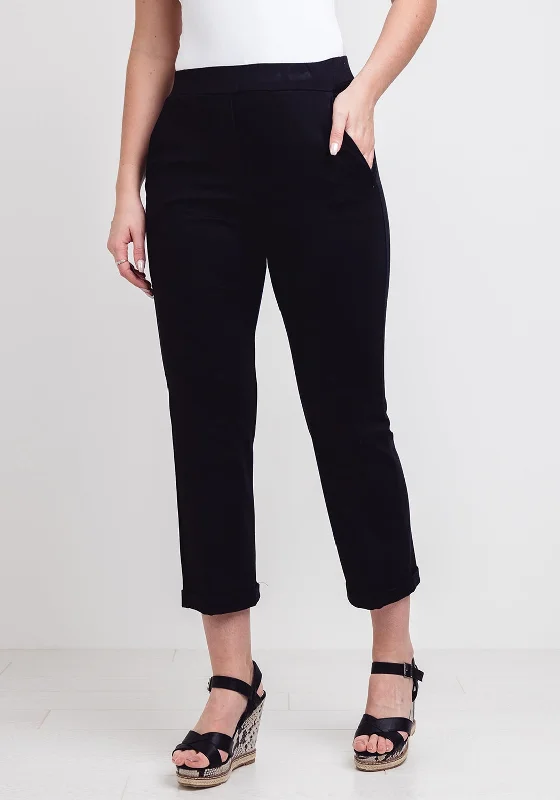 Naya Cropped Jersey Trousers, Black