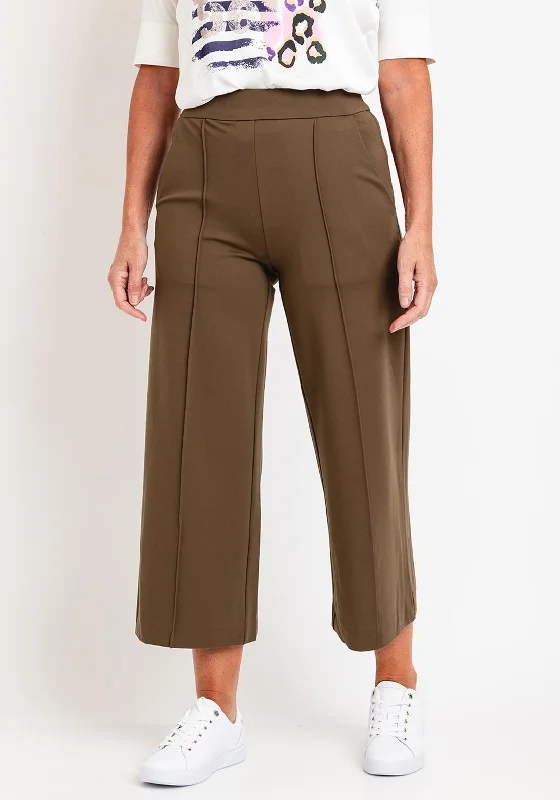 Masai Piana Wide Leg Crop Trouser, Khaki