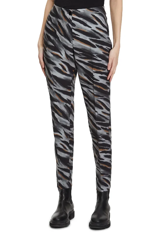 Betty Barclay Tiger Print Leggings, Black Multi