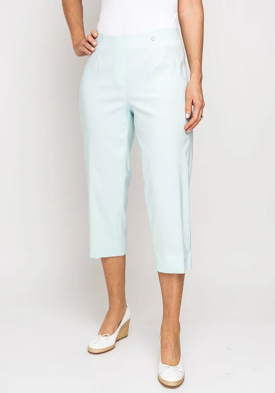 Robell Marie 07 Slim Fit Cropped Trousers, Mint Green