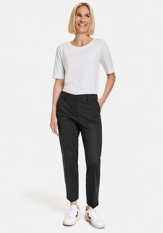 Gerry Weber Classis Ankle Grazer Trousers, Black