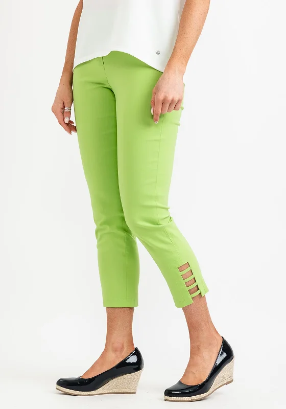 Robell Lena 09 Slim Fit Stretch Cropped Trousers, Kiwi