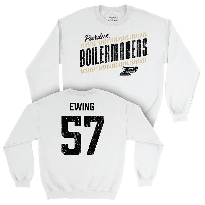 Football White Slant Crew - Tom Ewing | #57