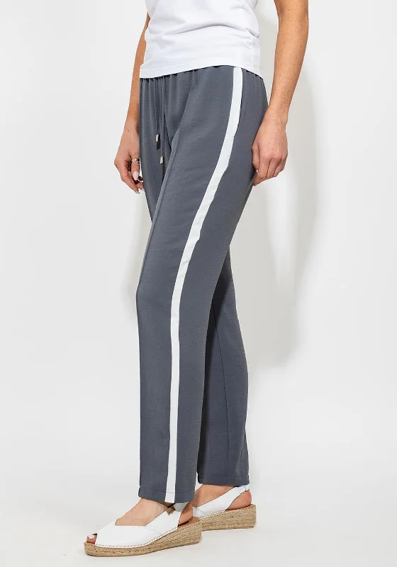 I.nco Casual Straight Striped Trousers, Slate