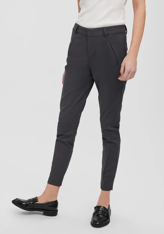 Vero Moda Tapered Ankle Length Trousers, Asphalt