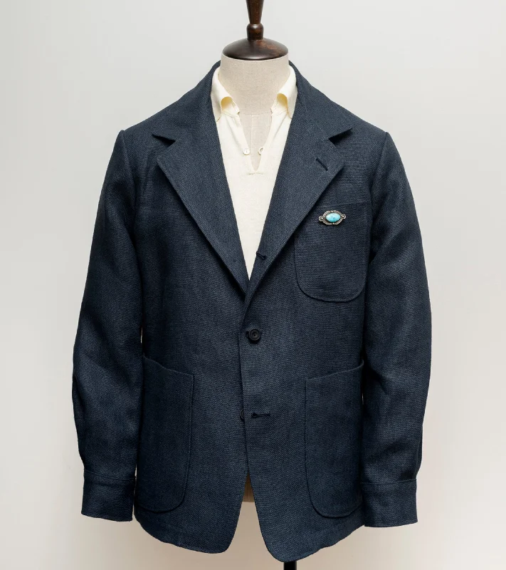 Bryceland's Easy Jacket Blue Linen