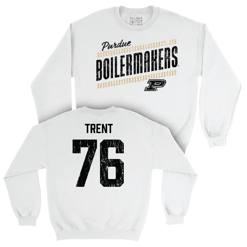 Football White Slant Crew - Ethan Trent | #76