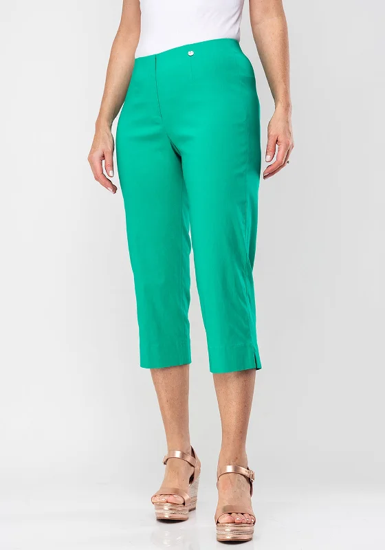 Robell Marie 07 Stretch Crop Trousers, Golf Green