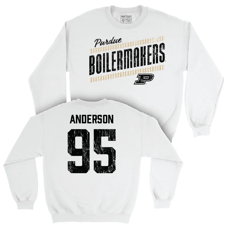 Football White Slant Crew  - Joe Anderson