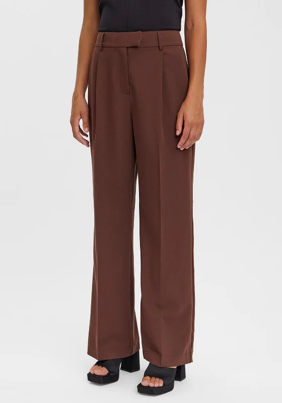 Vero Moda Zelda Wide Leg Trousers, Chicory Coffee