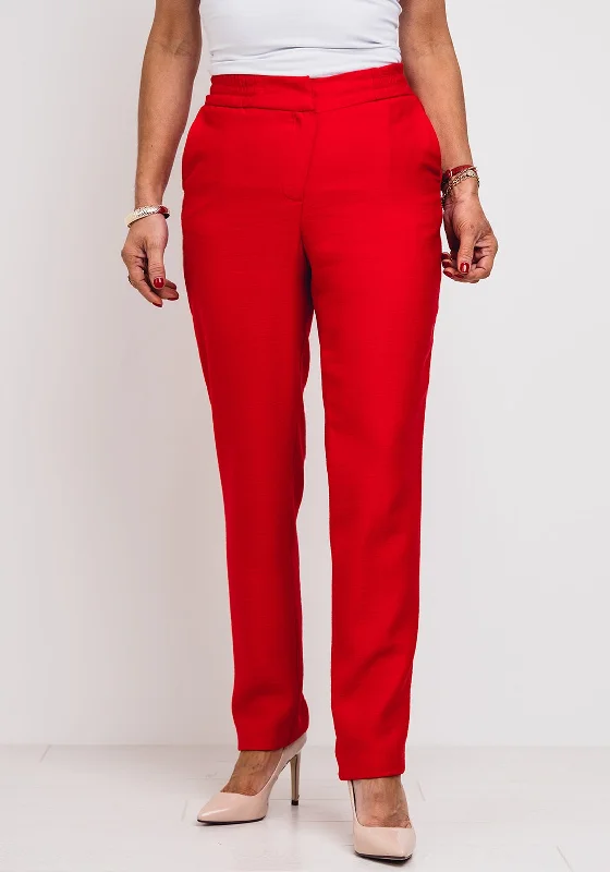 Meri Esca Slim Fit Trousers, Red