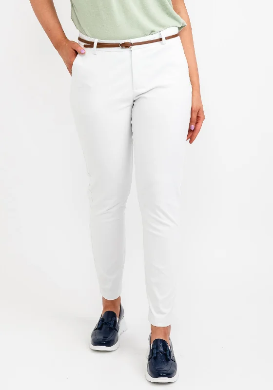 b.young Slim Leg Trousers, White