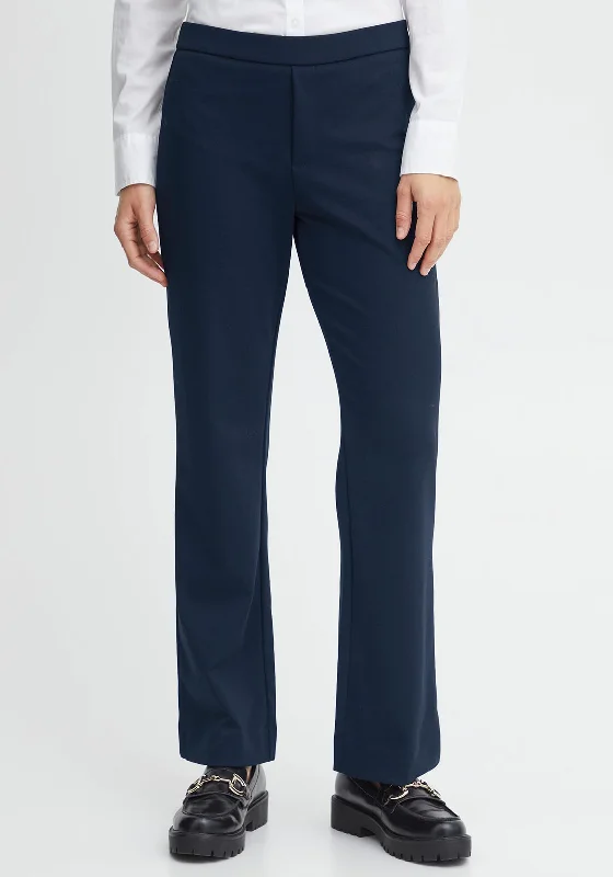 Fransa Casual 7/8 Length Trouser, Navy