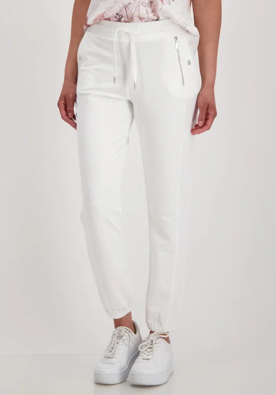 Monari Zip Detail Joggers, White