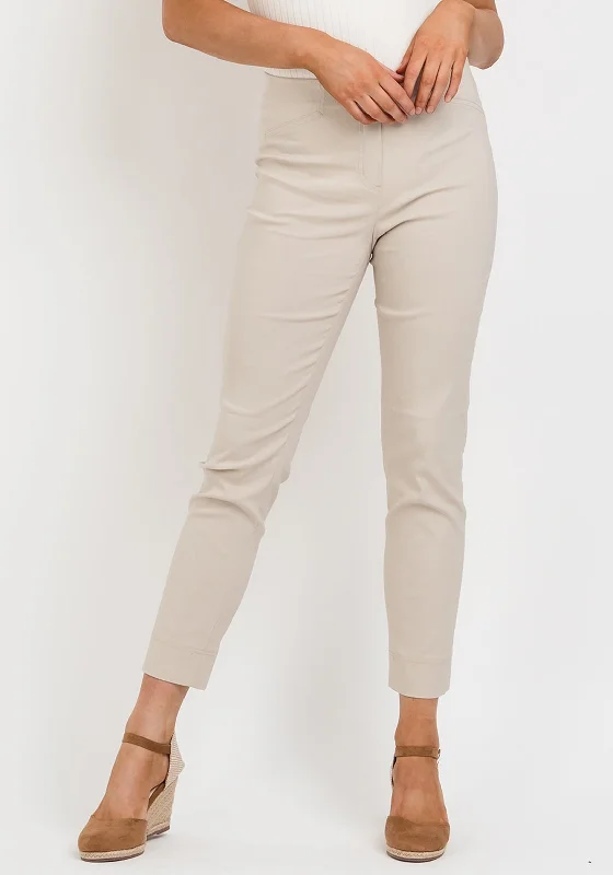 Robell Rose 09 Super Slim Trousers, Beige