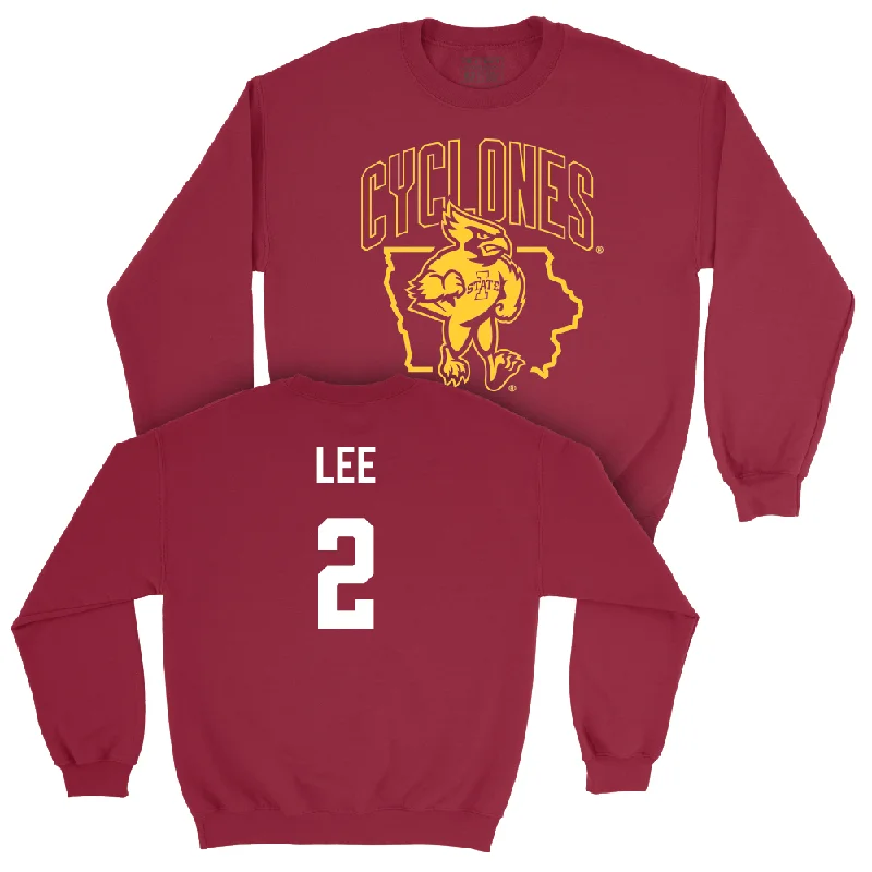 Iowa State Football Crimson Cy Crewneck  - Dylan Lee