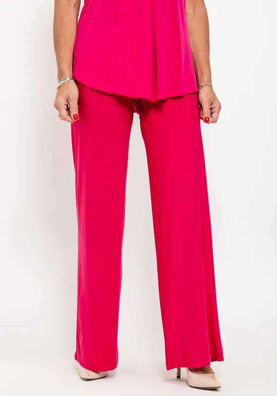 Seventy1 Slim Fitting Wide Trousers, Pink