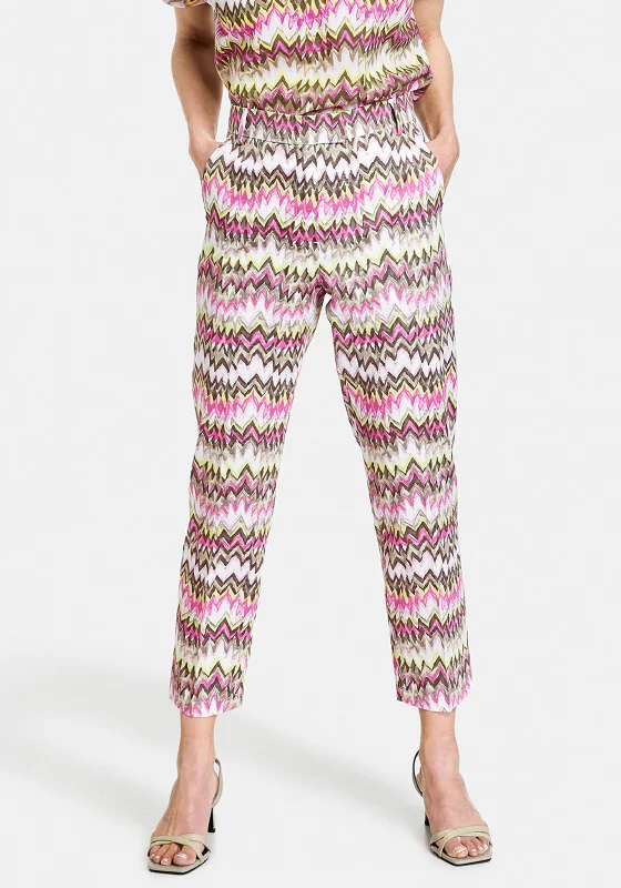 Gerry Weber Zig Zag Print Trousers, Multi