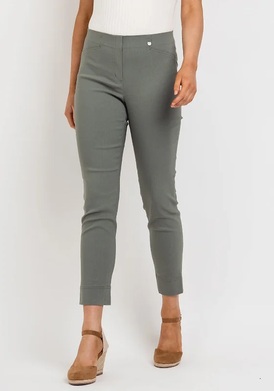 Robell Rose 09 Super Slim Trousers, Ivy Green