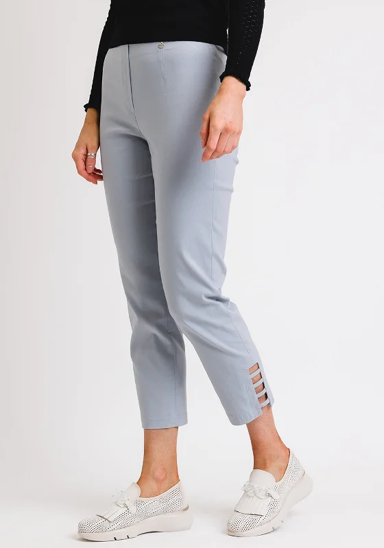 Robell Lena 09 Slim Fit Stretch Ankle Grazer Trousers, Grey