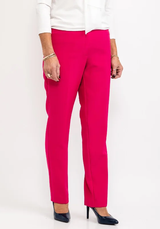 Avalon Penny Straight Leg Trousers, Raspberry