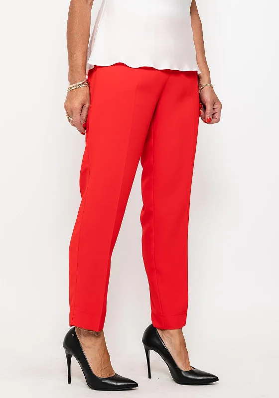 Camelot Light Slim Leg Trousers, Red