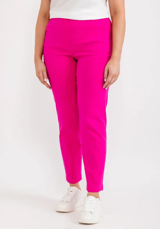 Robell Bella 09 Slim Cropped Trousers, Cabaret Pink