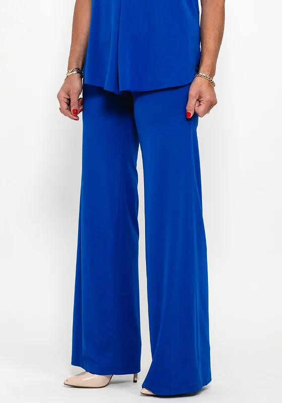 Seventy1 Slim Fitting Wide Trousers, Royal Blue