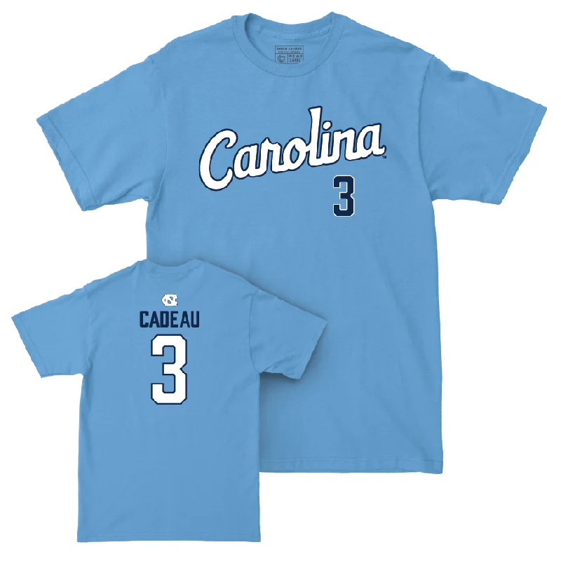 UNC Men's Basketball Carolina Blue Script Tee - Elliot Cadeau