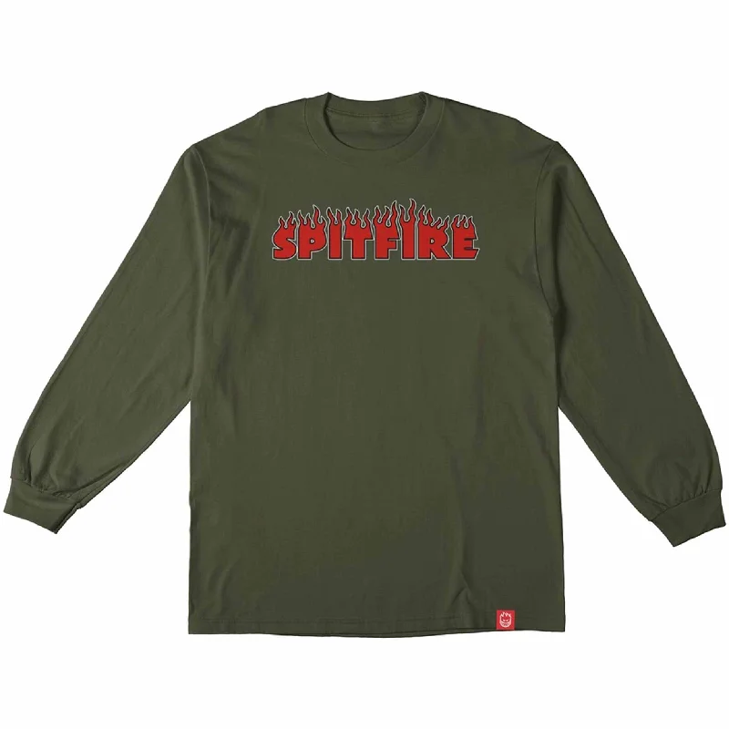 Spitfire Demonseed Script Long Sleeve Military Green