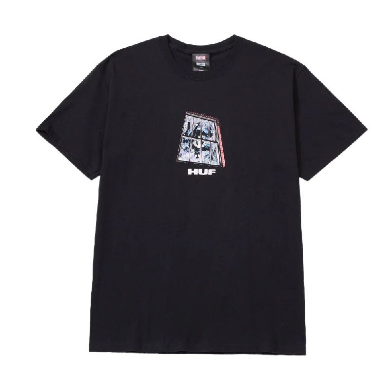 HUF X MARVEL COLLECTION BLACK SUIT SPIDER-MAN S/S TEE // BLACK