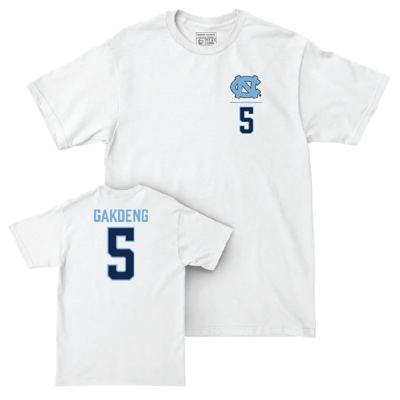 UNC Women's Basketball White Logo Comfort Colors Tee  - Maria Gakdeng