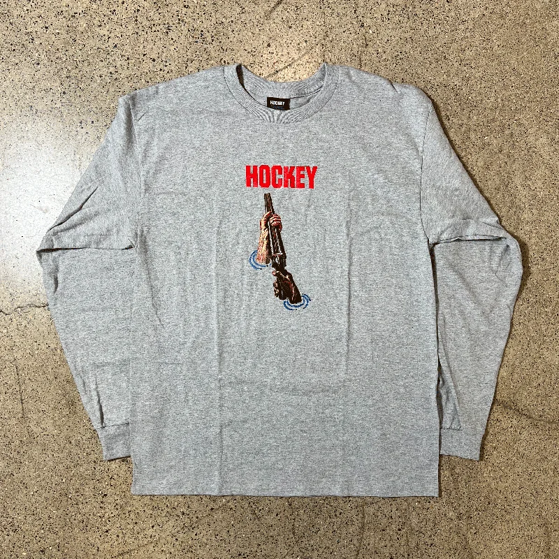 HOCKEY SHOTGUN L/S TEE - SPORT GREY