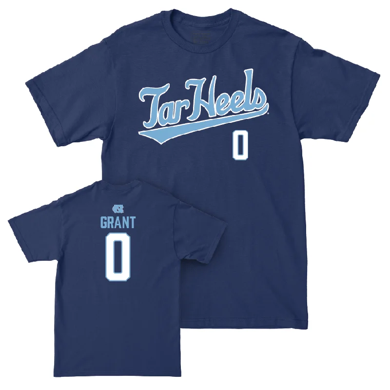 UNC Women's Basketball Navy Script Tee  - Lanie Grant