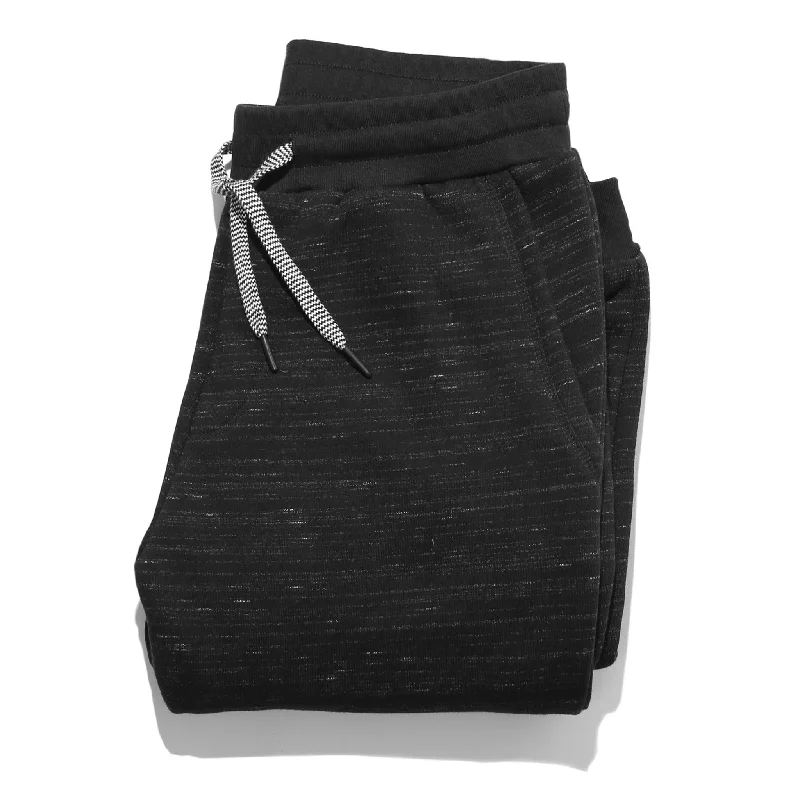 The Travel Pant in Black Fleece