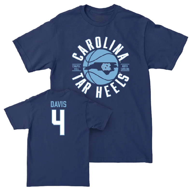 UNC Men's Basketball Navy Tee - RJ Davis