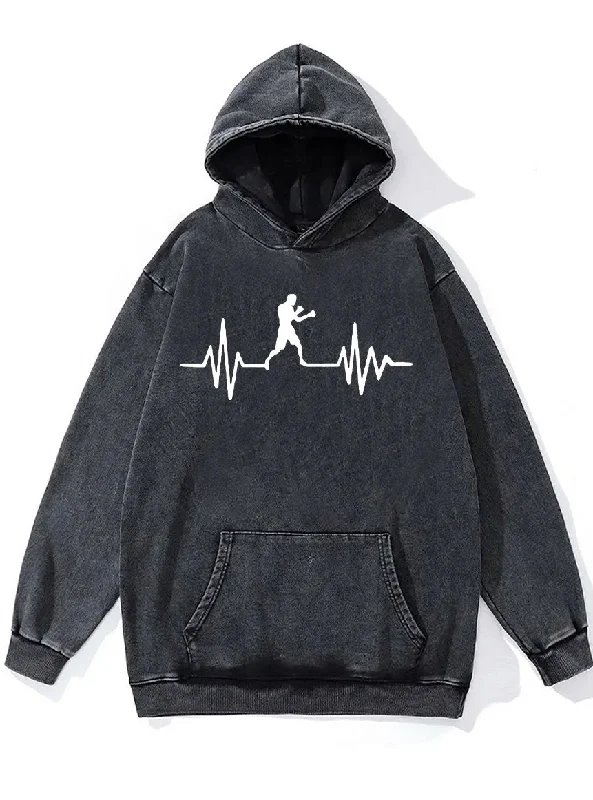 BOXING WITH HEARTBEAT Washed Gym Hoodie