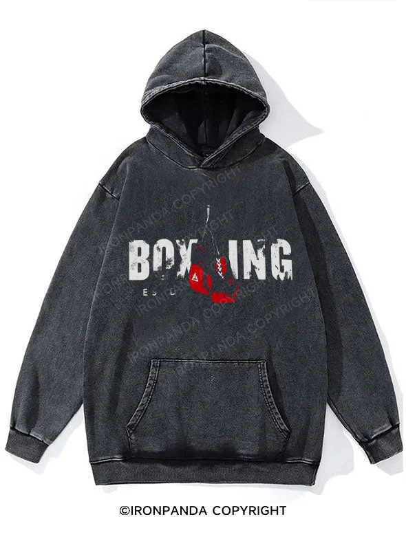 boxing Washed Gym Hoodie