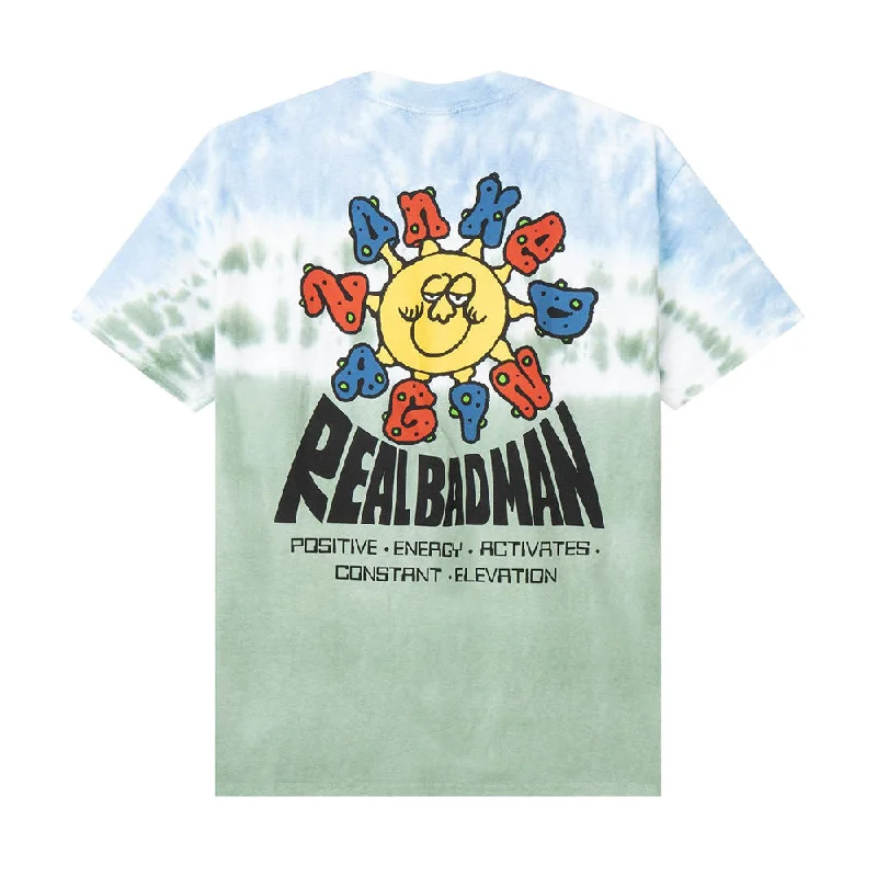 REAL BAD MAN DELIC SUN TIE DYE S/S TEE // BLUE GREEN/TIEDYE