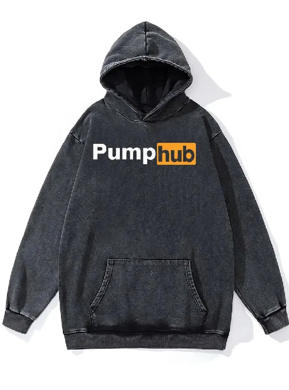 PUMP HUB Washed Gym Hoodie