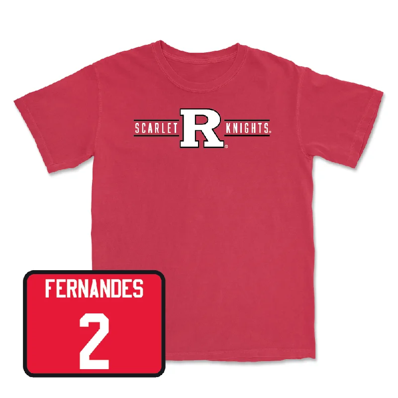 Red Men's Basketball Scarlet Knights Tee - Noah Fernandes