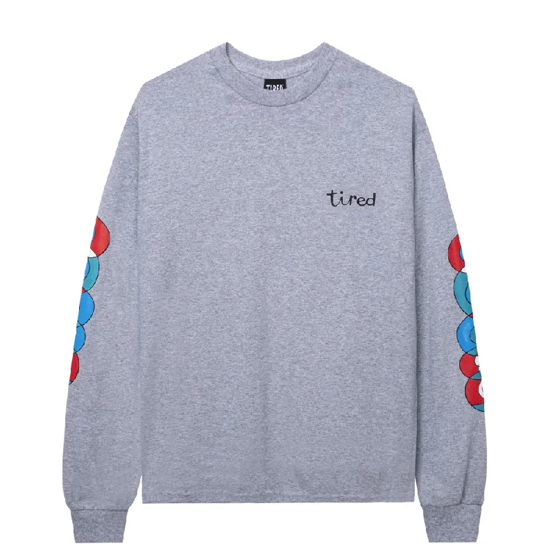 TIRED WOBBLES LS TEE //  HEATHER GREY