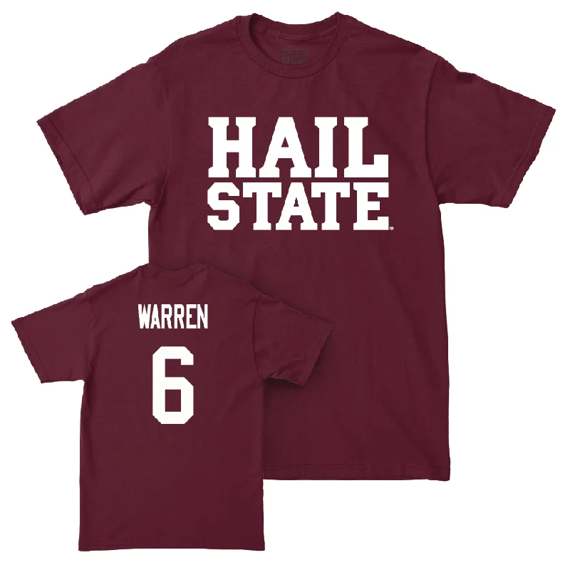 Maroon Men's Basketball Hail Tee  - Dellquan Warren