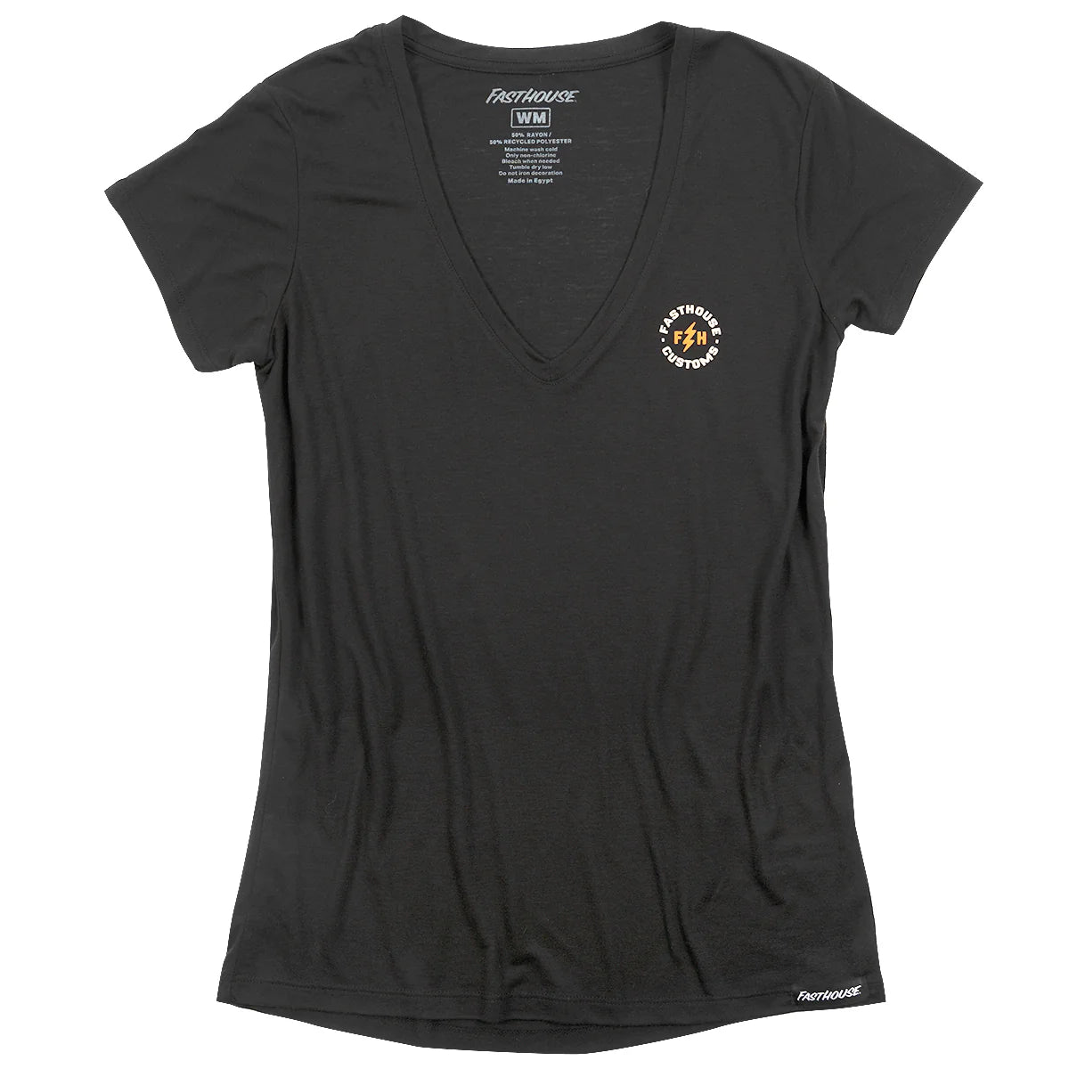 Fasthouse Easy Rider Deep V Tee - Womens - Black