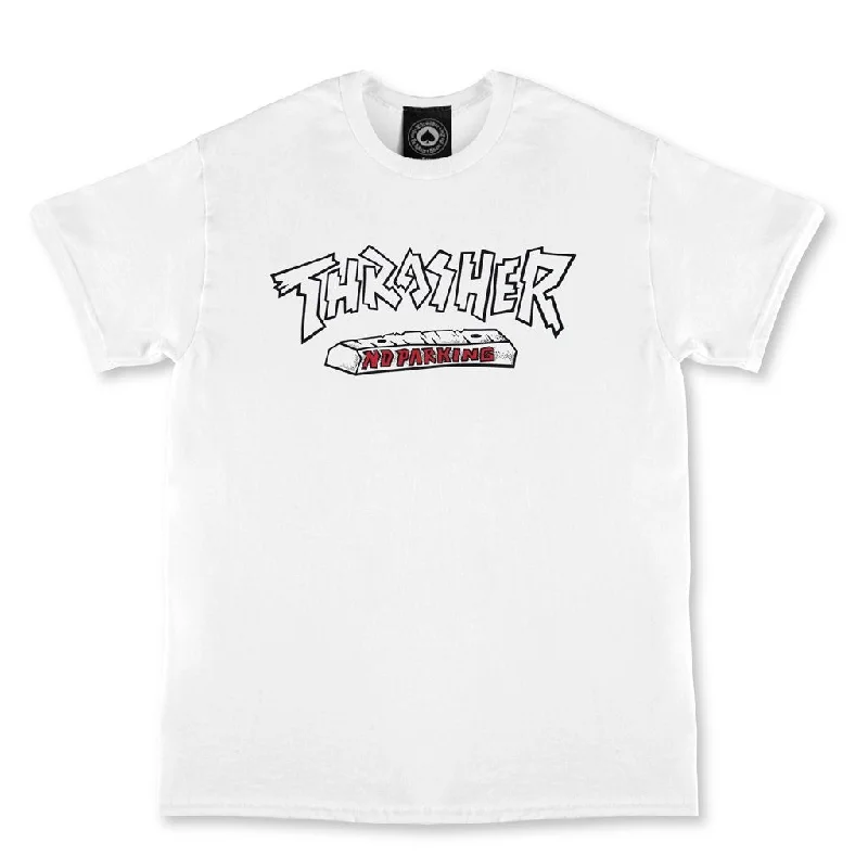 THRASHER NO PARKING TEE - WHITE