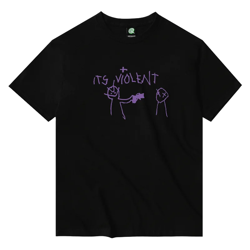 Violet Its Violent Tee - Black